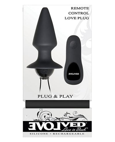 Evolved Novelties Evolved Plug & Play Remote Anal Plug - Black Anal Toys