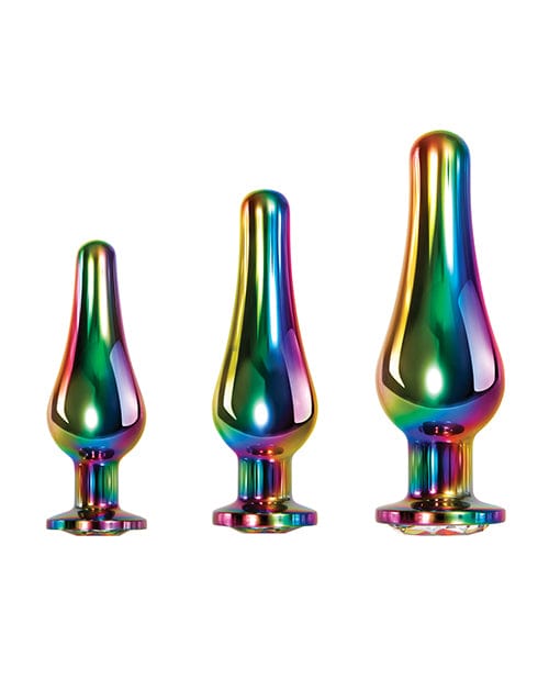 Evolved Novelties Evolved Rainbow Metal Plug Set Anal Toys