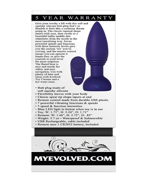 Evolved Novelties Evolved Smallooshy Tooshy - Purple Anal Toys