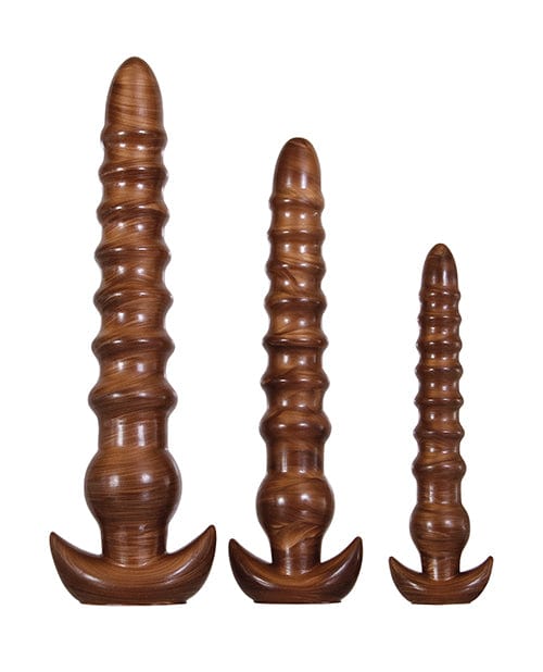 Evolved Novelties Evolved Twisted Love 3 Piece Plug Set - Gold Anal Toys