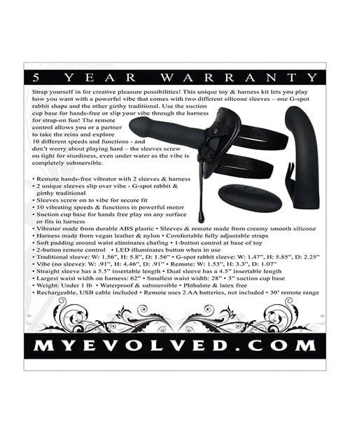 Evolved Novelties Evolved Heavenly Harness - Black Dildos
