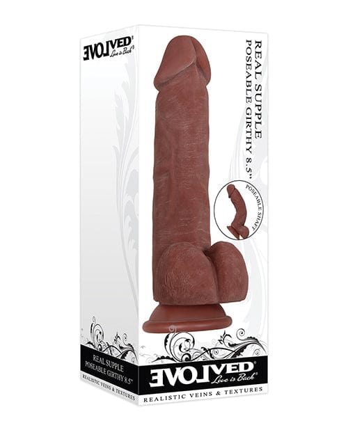 Evolved Novelties Evolved Real Supple Poseable Girthy Dark Dildos