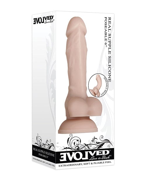 Evolved Novelties Evolved Real Supple Silicone Poseable 6" Dildos