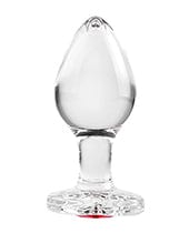 Evolved Novelties INC Adam &amp; Eve Red Heart Gem Glass Plug Anal Toys