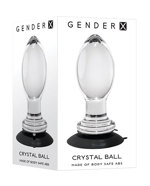 Evolved Novelties INC Gender X Crystal Ball Plug W-suction Cup - Clear Anal Toys