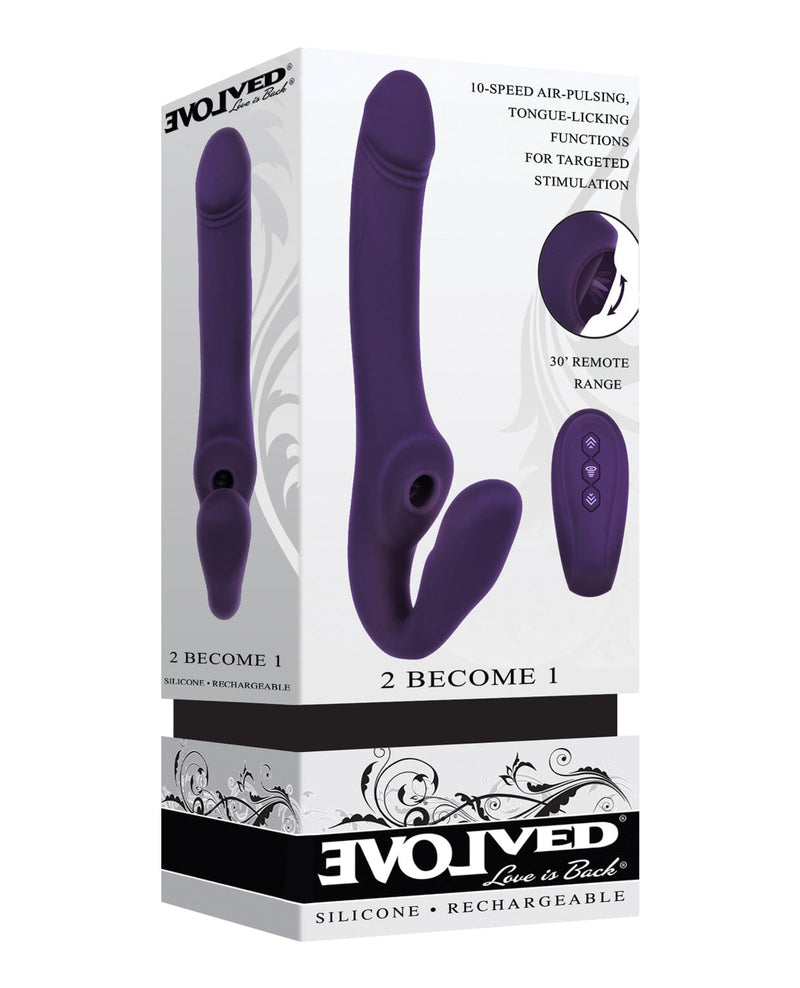 Evolved Novelties INC Evolved 2 Become 1 Strapless Strap On - Purple Dildos