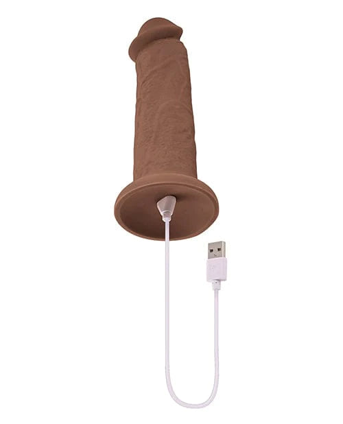 Evolved Novelties INC Evolved 7" Girthy Vibrating Dong - Dark Dildos