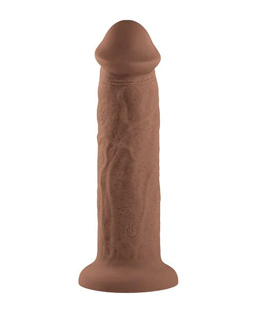 Evolved Novelties INC Evolved 7" Girthy Vibrating Dong - Dark Dildos