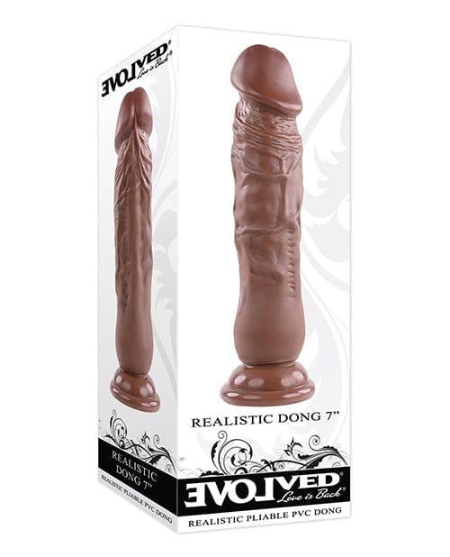 Evolved Novelties INC Evolved 7" Realistic Dong Dark Dildos