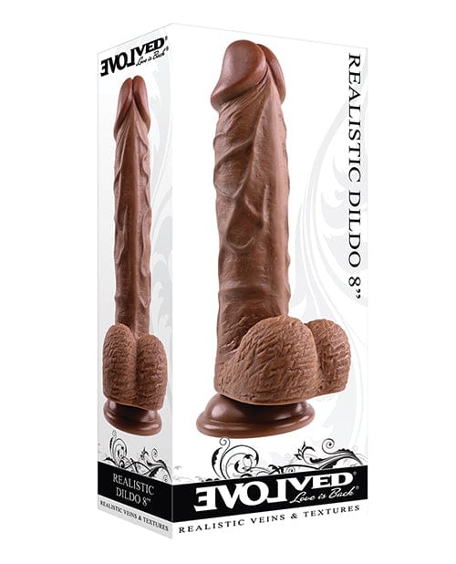 Evolved Novelties INC Evolved 8" Realistic Dildo W/balls Dark Dildos