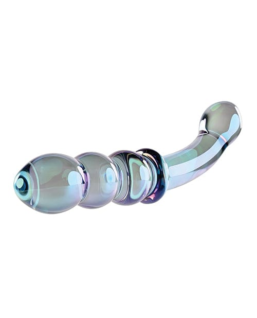 Evolved Novelties INC Gender X Lustrous Galaxy Wand Dual Ended Glass Massager - Green Dildos