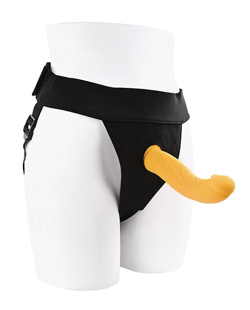 Evolved Novelties INC Gender X Sweet Embrace Dual Motor Strap On Vibe W-harness - Yellow Dildos