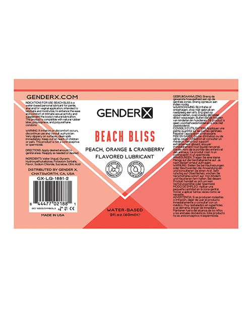 Evolved Novelties INC Gender X Flavored Lube - Beach Bliss Lubes