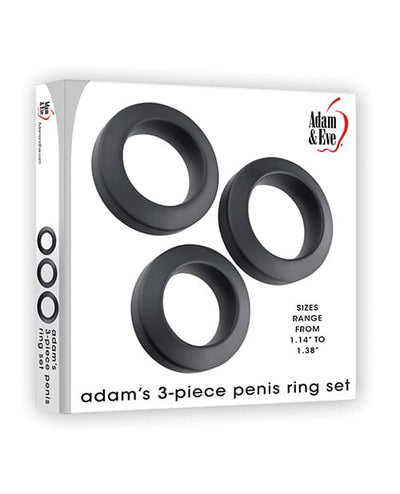Evolved Novelties INC Adam & Eve Adam's 3 Pc Penis Ring Set - Black Penis Toys