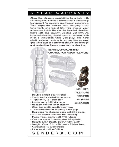 Evolved Novelties INC Gender X Double Fantasy - Clear Penis Toys