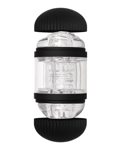 Evolved Novelties INC Zero Tolerance Double Decker Stroker - Black-clear Penis Toys