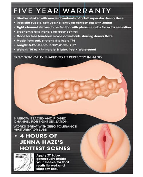 Zero Tolerance Jenna Haze Movie Download with realistic Vagina Stroker