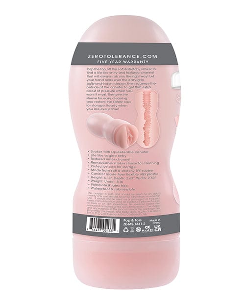 Evolved Novelties INC Zero Tolerance Pop &amp; Toss Stroker - Light Penis Toys