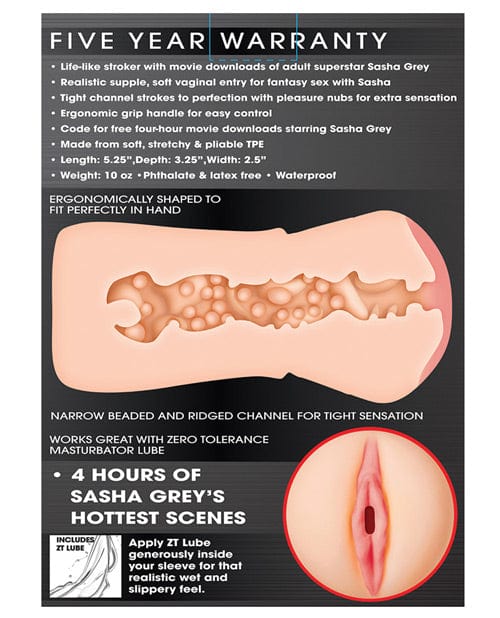 Zero Tolerance Sasha Grey Movie Download with realistic Vagina Stroker