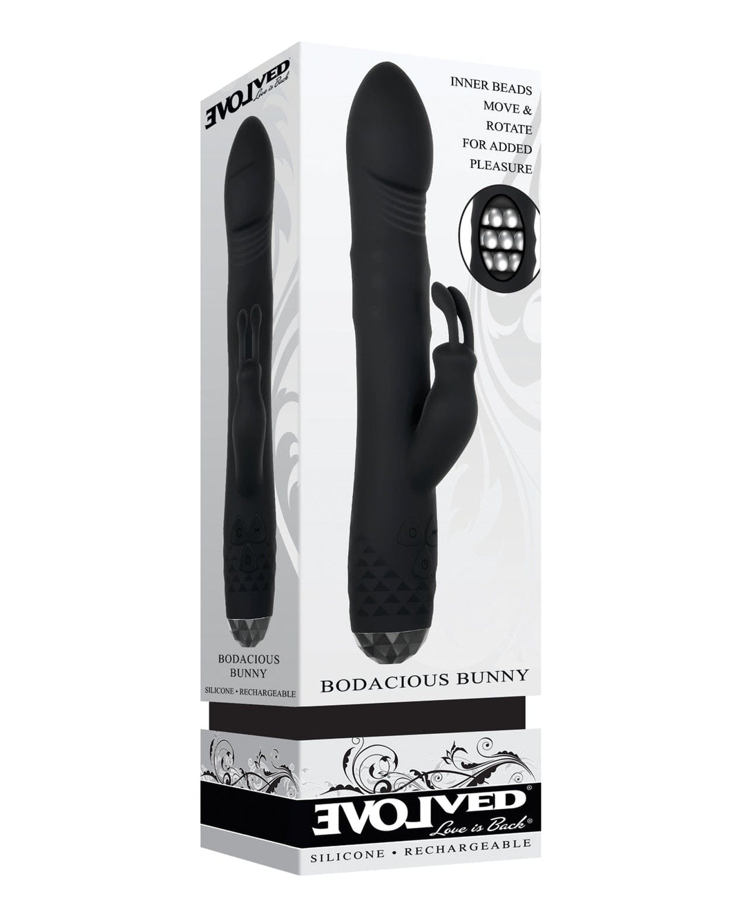 Evolved Novelties INC Evolved Bodacious Bunny Rotating Rabbit - Black Vibrators