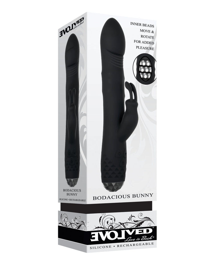 Evolved Novelties INC Evolved Bodacious Bunny Rotating Rabbit - Black Vibrators