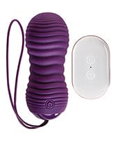 Evolved Novelties INC Evolved Eager Egg Vibrating &amp; Thrusting Egg W-remote - Purple Vibrators