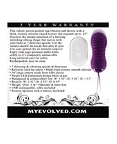 Evolved Novelties INC Evolved Eager Egg Vibrating &amp; Thrusting Egg W-remote - Purple Vibrators