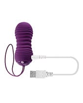 Evolved Novelties INC Evolved Eager Egg Vibrating &amp; Thrusting Egg W-remote - Purple Vibrators