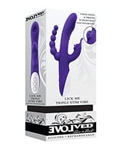Evolved Novelties INC Evolved Lick Me Triple Stim Vibe - Purple Vibrators