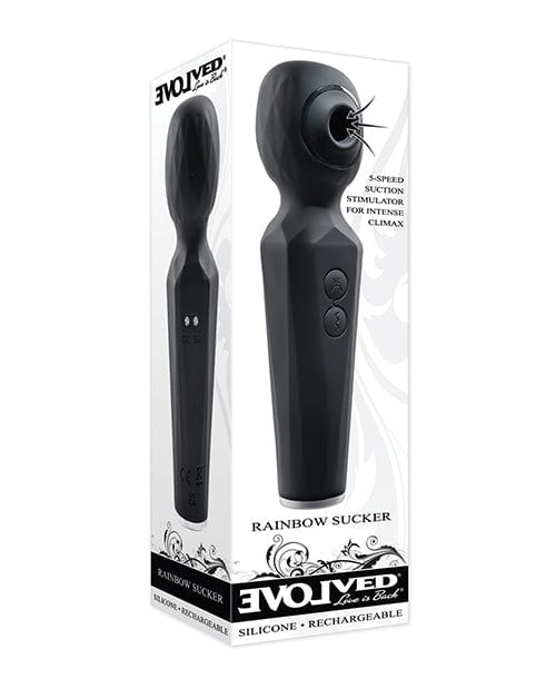 Evolved Novelties INC Evolved Rainbow Sucker Wand - Black Vibrators
