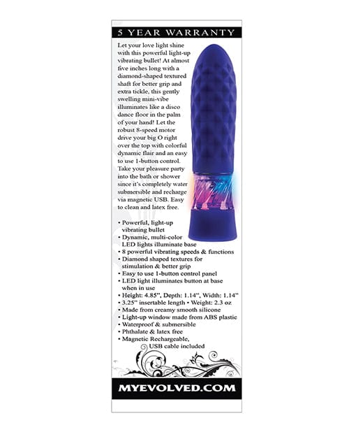 Evolved Novelties INC Evolved Raver Light Up Bullet - Purple Vibrators
