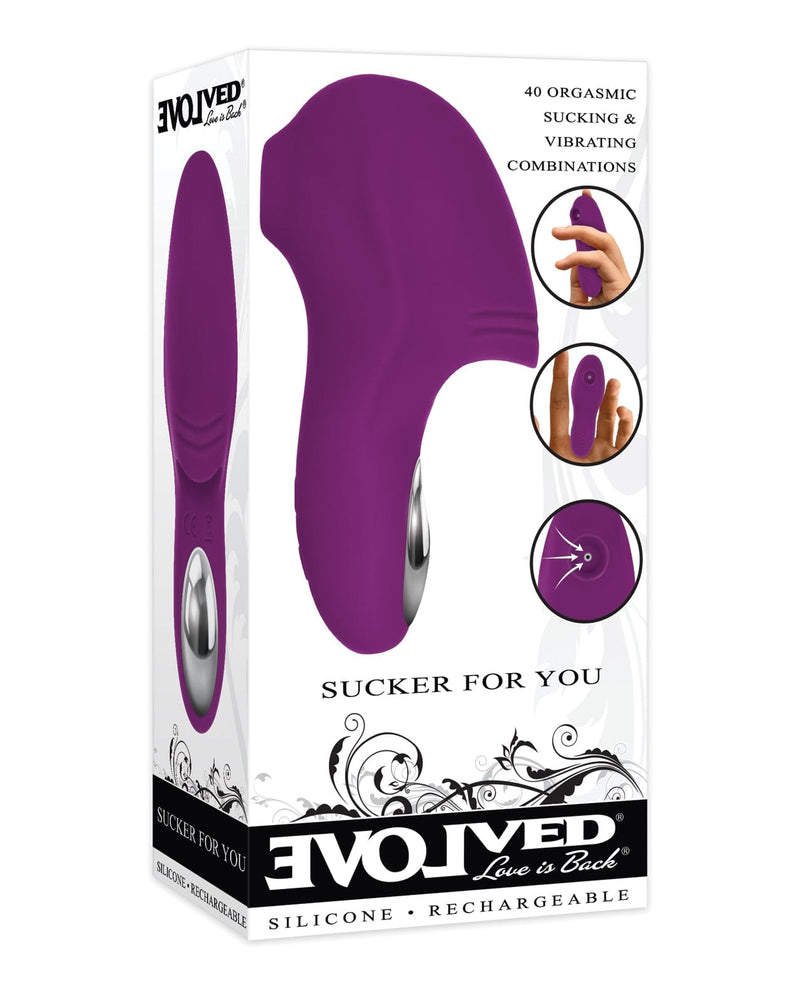 Evolved Novelties INC Evolved Sucker For You Finger Vibe - Purple Vibrators