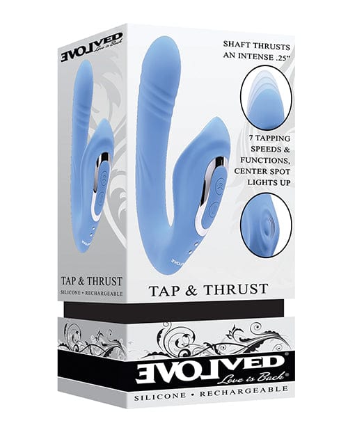 Evolved Novelties INC Evolved Tap &amp; Thrust Dual Vibe - Blue Vibrators