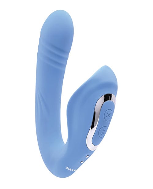 Evolved Novelties INC Evolved Tap &amp; Thrust Dual Vibe - Blue Vibrators