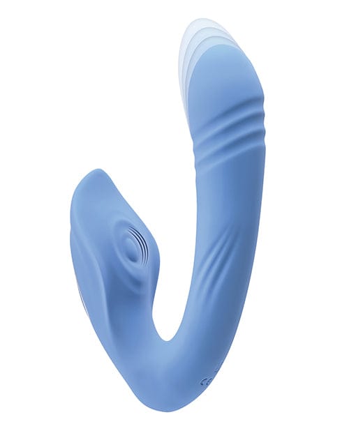 Evolved Novelties INC Evolved Tap &amp; Thrust Dual Vibe - Blue Vibrators