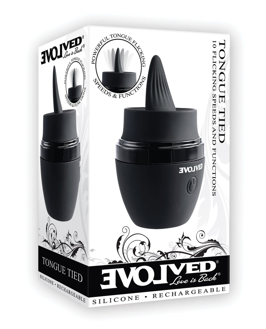 Evolved Novelties INC Evolved Tongue Tied Flicking Massager - Black Vibrators