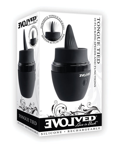 Evolved Novelties INC Evolved Tongue Tied Flicking Massager - Black Vibrators