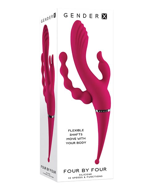 Evolved Novelties INC Gender X Four By Four Vibrator - Burgundy Vibrators