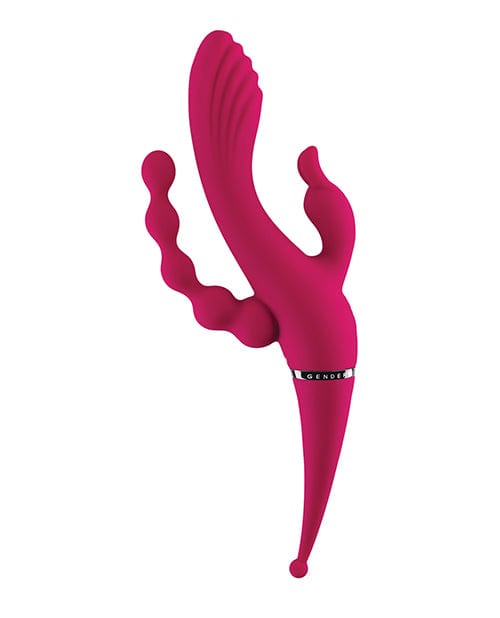 Evolved Novelties INC Gender X Four By Four Vibrator - Burgundy Vibrators
