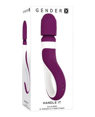 Evolved Novelties INC Gender X Handle It Wand - Purple-white Vibrators