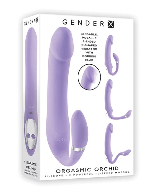 Evolved Novelties INC Gender X Orgasmic Orchid Posable Vibrator - Purple Vibrators