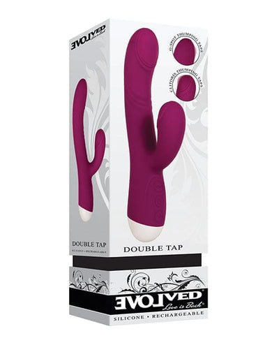 Evolved Novelties Evolved Double Tap - Burgundy Vibrators
