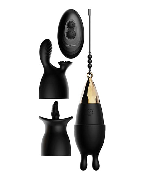 Evolved Novelties Evolved Egg Citement Rechargeable Bullet - Black-Gold Vibrators
