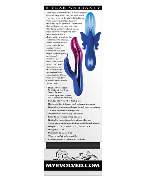 Evolved Novelties Evolved Firefly Dual Stim - Blue Vibrators