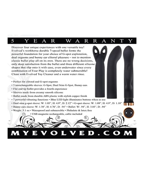 Evolved Novelties Evolved Four Play Kit - Black-Rose Gold Vibrators