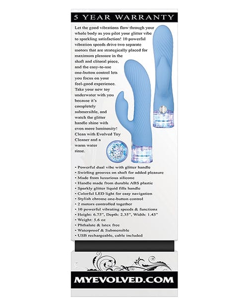 Evolved Novelties Evolved Glitteriffic - Blue Vibrators