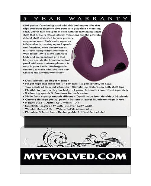 Evolved Novelties Evolved Helping Hand - Purple Vibrators