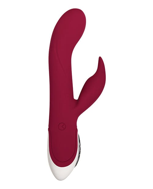 Evolved Novelties Evolved Inflatable Bunny Dual Stim Rechargeable - Burgundy Vibrators