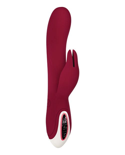 Evolved Novelties Evolved Inflatable Bunny Dual Stim Rechargeable - Burgundy Vibrators