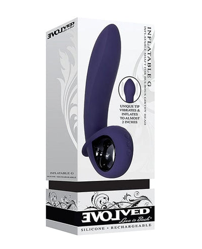 Evolved Novelties Evolved Inflatable G Rechargeable Vibrator - Purple Vibrators